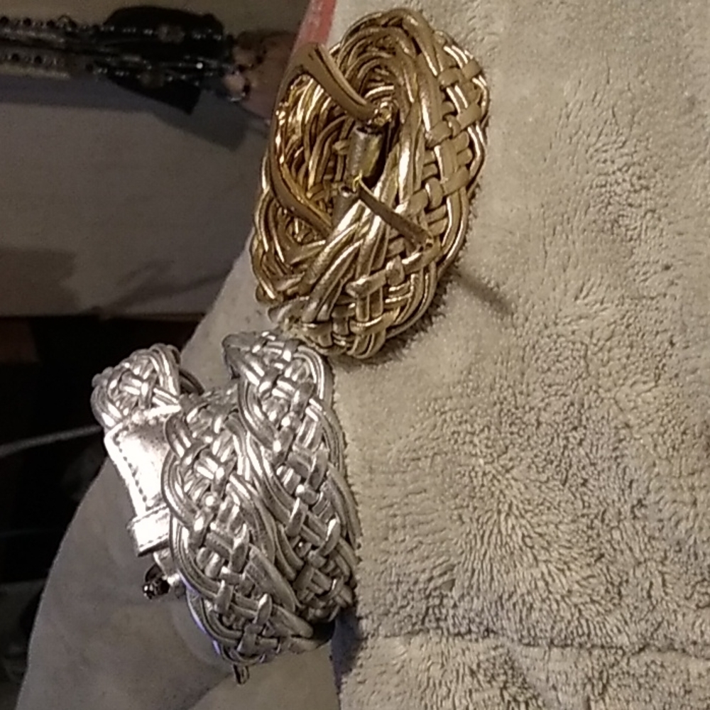 2 retro braided belts.Size small made in China. No brand name. Like new conditio
